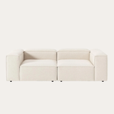 Sofa băng Wish Duo 2 module màu trắng kem - góc chính diện