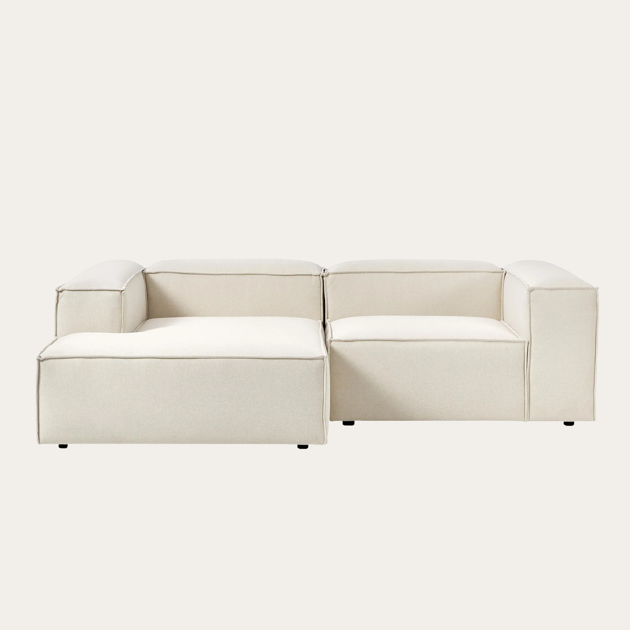 Sofa góc Wish Duo 2 module màu trắng kem - góc chính diện