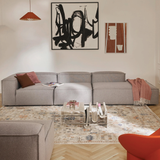 Sofa băng Wish Trio Open 3 module màu xám - góc phối cảnh
