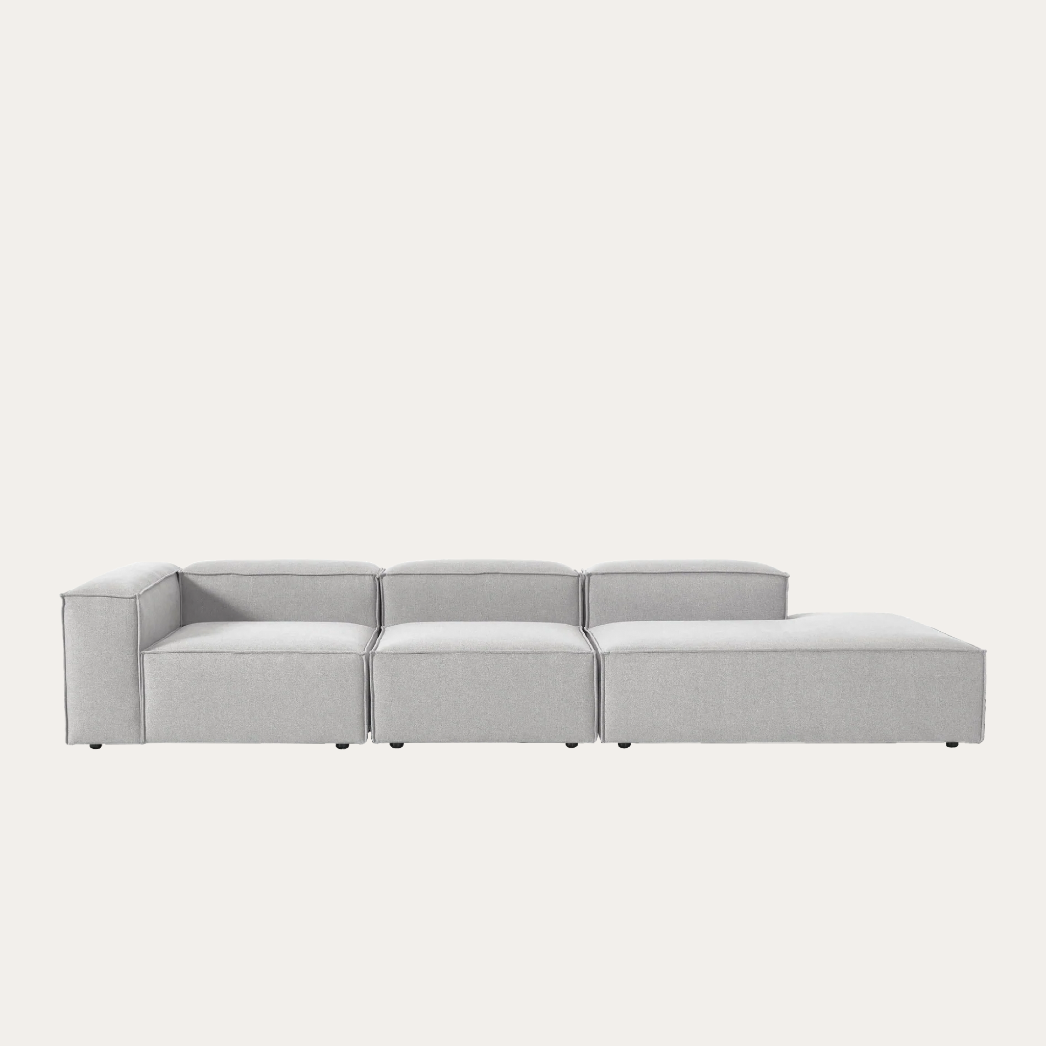 Sofa băng Wish Trio Open 3 module màu xám - góc chính diện