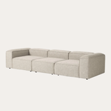 Sofa băng Wish Trio 3–4 chỗ màu xám be - góc nhìn bên