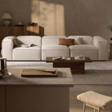 Sofa băng Wish Trio 3–4 chỗ màu trắng kem - góc phối cảnh