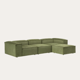 Sofa góc Wish Trio 3 module màu xanh rêu - góc nhìn bên