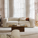 Sofa băng Wish Duo 2 module màu trắng kem - góc phối cảnh