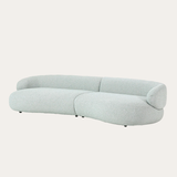 Sofa băng Alba Duo 2 module màu xanh - góc nhìn bên