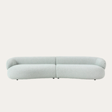 Sofa băng Alba Duo 2 module màu xanh - góc chính diện