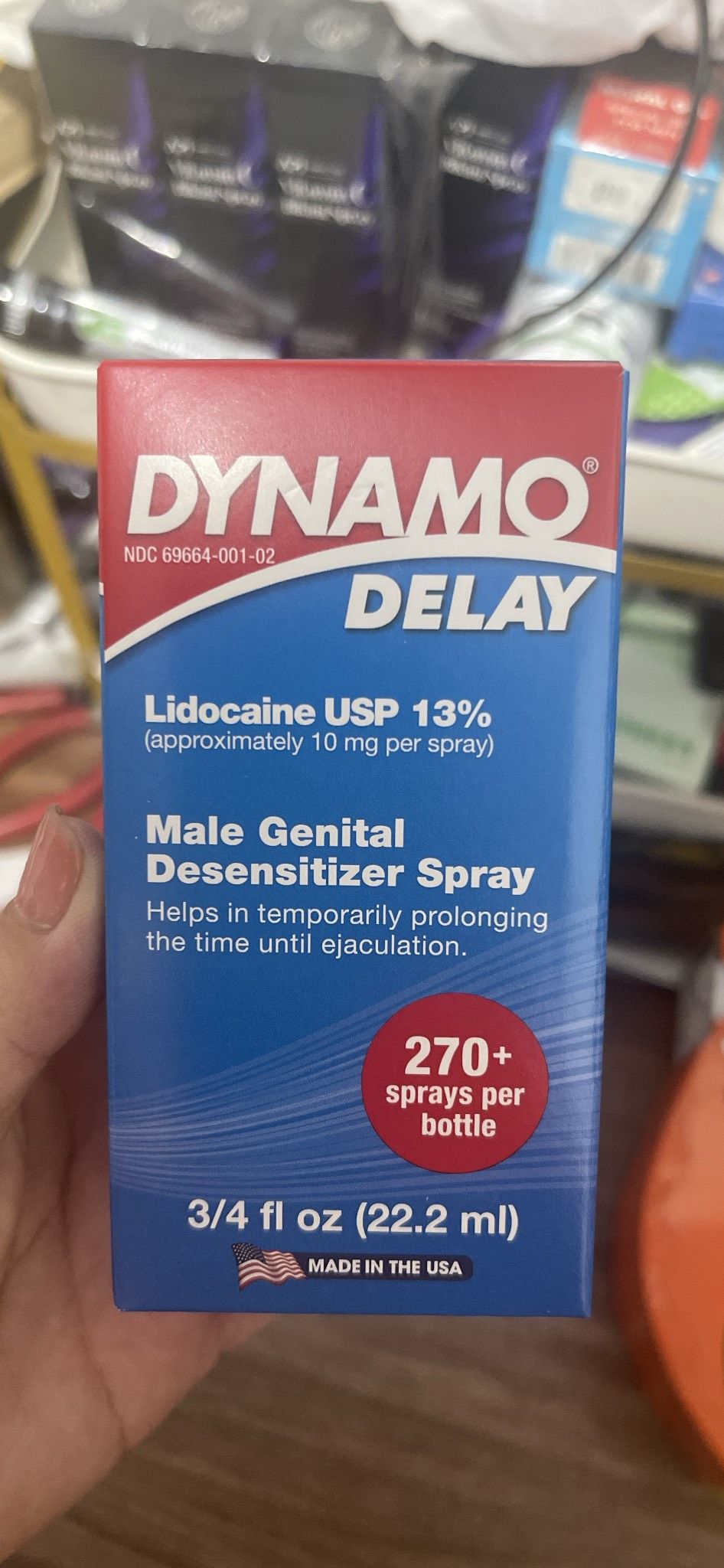  Xịt kéo dài thời gian quan hệ chống xuất tinh sớm dynamo 22.2ml chuẩn Mỹ 