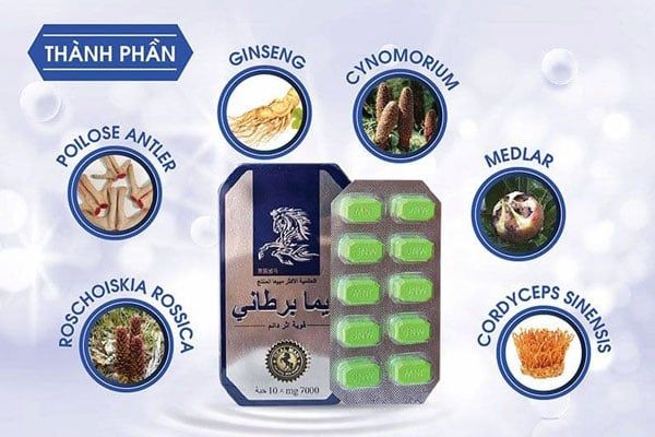  Ngựa Thái hỗ trợ cường dương hàng chuẩn Thái Lan viên xanh đậm 