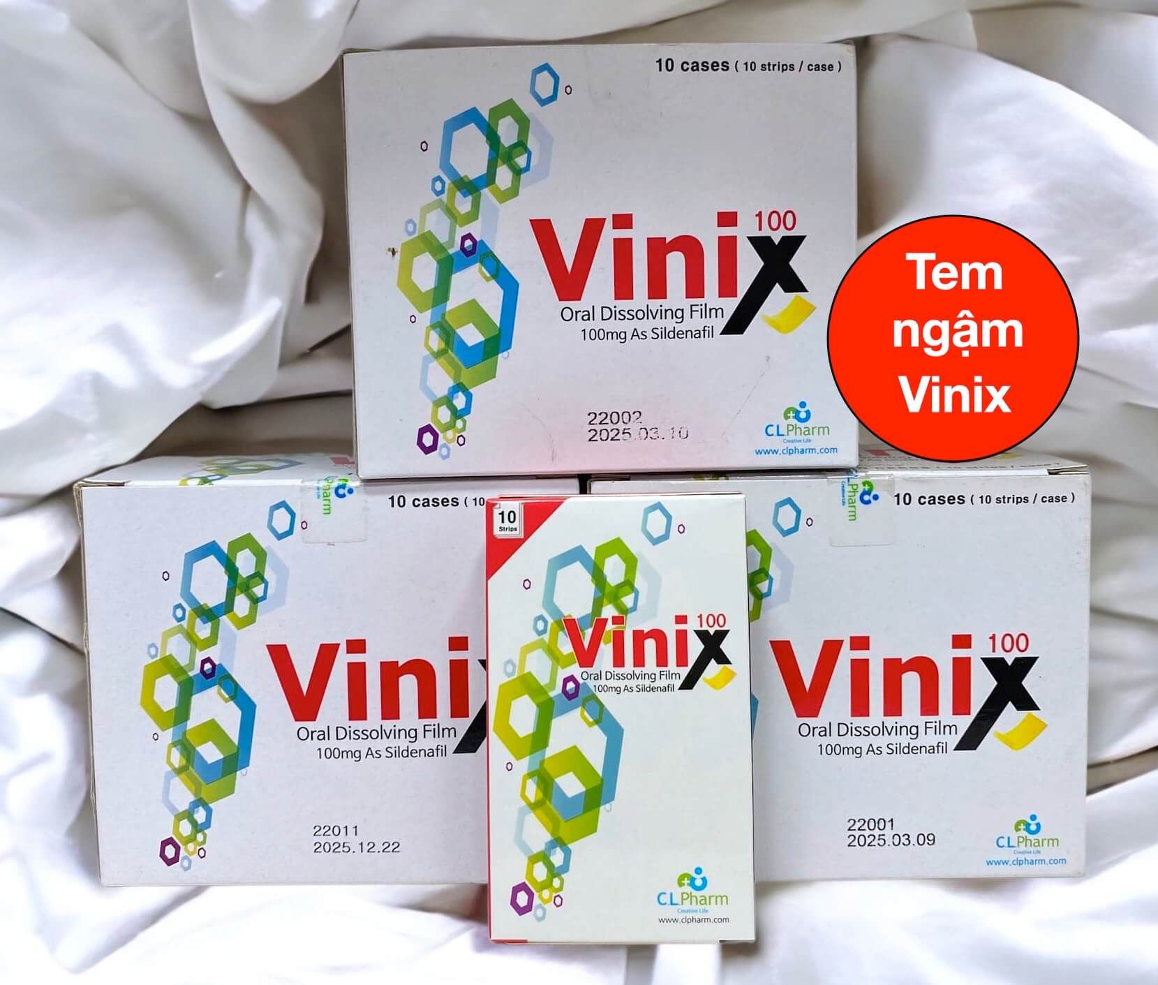 Tem Vinix 100mg kéo dài thời gian quan hệ hộp 10 tem 