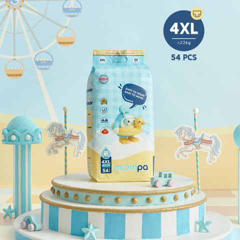Bỉm Mompa - Tã quần, size 4XL - 54 pcs