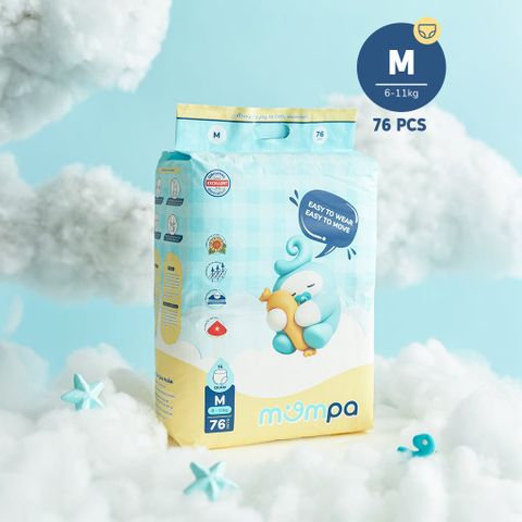 Bỉm Mompa - Tã quần, size M - 76 pcs