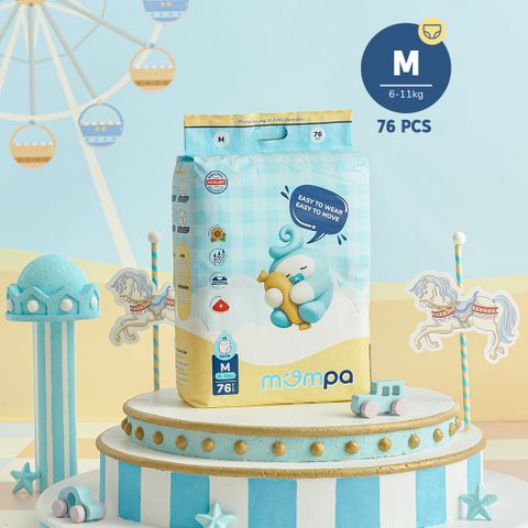Bỉm Mompa - Tã quần, size M - 76 pcs