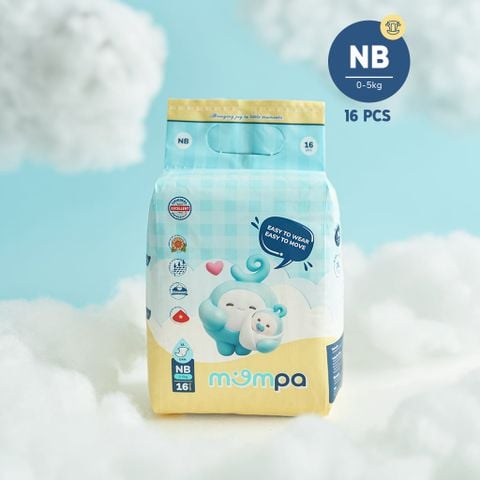 Bỉm Mompa - Tã dán, size NB - 16 pcs