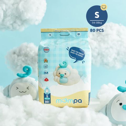 Bỉm Mompa - Tã quần, size S - 80 pcs