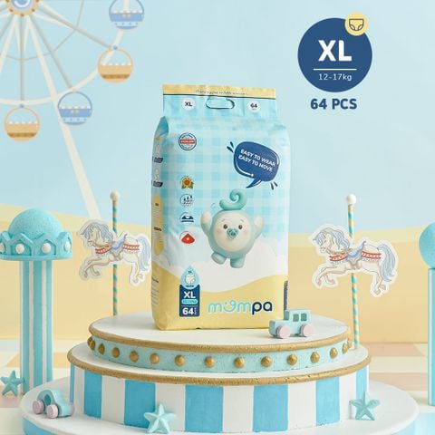 Bỉm Mompa - Tã quần, size XL - 64 pcs