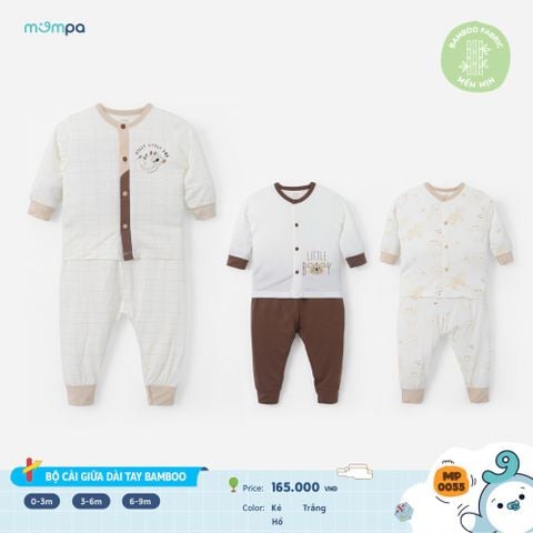 Bộ cài giữa dài tay Bamboo - MP 0055 | size 0-9m
