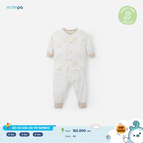 Bộ cài giữa dài tay Bamboo - MP 0055 | size 0-9m