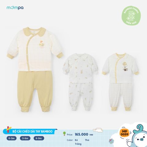 Bộ cài chéo dài tay Bamboo - MP 0059 | size 0-9m
