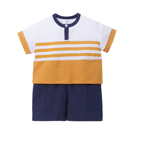 Bộ quần áo cộc tay Cotton Actif - MP 0421KV | size 1-5Y