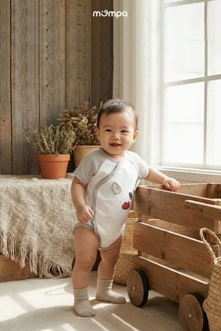 Bộ bodychip cài chéo Bamboo - MP0448 | size 0-9m