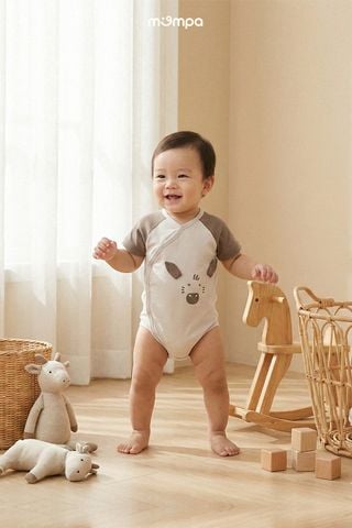 Bộ bodychip cài chéo Bamboo - MP0449 | size 0-9m