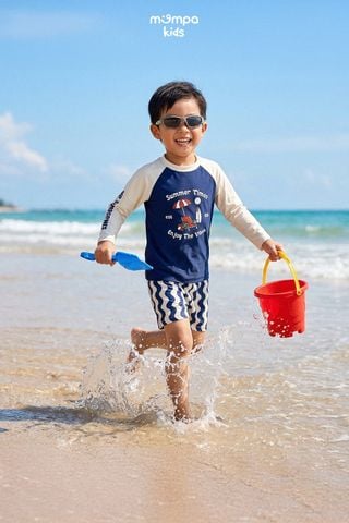 Bộ quần áo bơi dài tay - MP0472Ô | size 2-6Y
