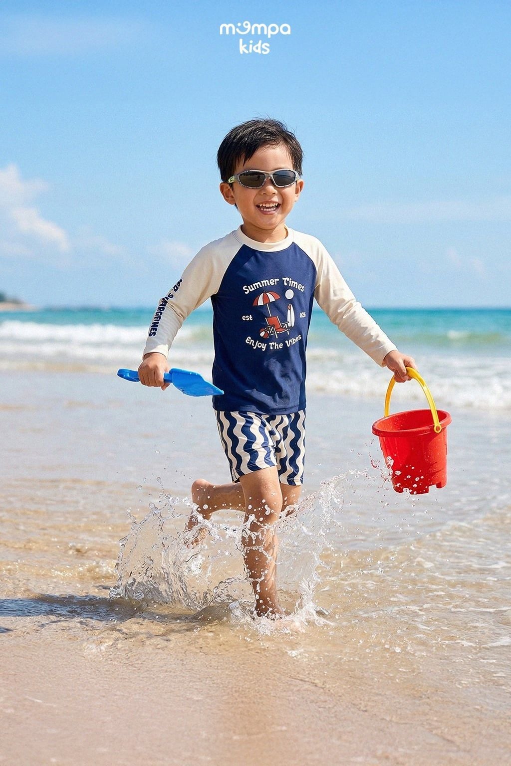 Bộ quần áo bơi dài tay - MP0472Ô | size 2-6Y