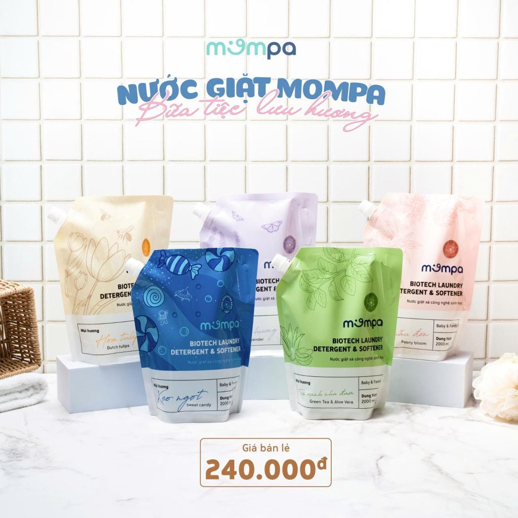 Nước giặt Mompa có phiên bản mới (bài mẫu)