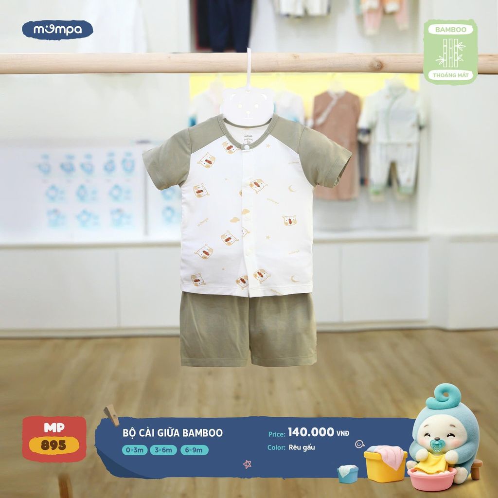 Bộ Cài Giữa Bamboo Cho Bé – ảnh 3