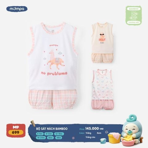 Bộ Sát Nách Bamboo Cho Bé – Mềm Mịn, Thoáng Mát, Mặc Cực Thích