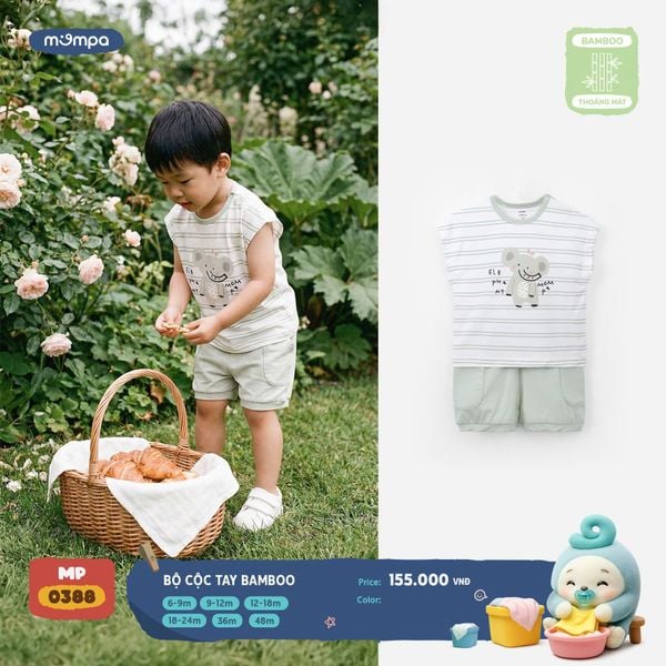 Bộ Cộc Tay Bamboo Cho Bé