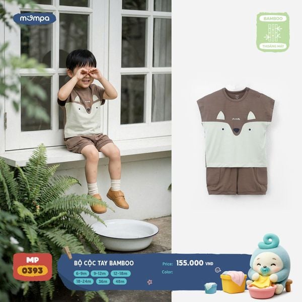 Bộ Cộc Tay Bamboo Cho Bé