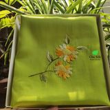  KHĂN LỤA VUÔNG TƠ TẰM THÊU TAY 