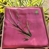  KHĂN LỤA VUÔNG TƠ TẰM THÊU TAY 