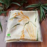  Khăn lụa tơ tằm thêu tay_Màu vàng 
