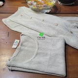  Áo cardigan tơ gốc đan thủ công 