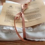  Bộ vỏ chăn gối tơ tằm Chu Silk màu trắng mộc tự nhiên không nhuộm, định lượng dày 12momme 