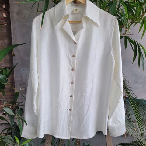  Áo sơ mi Nữ tơ tằm nguyên bản dài tay 