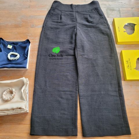  Quần đũi tơ tằm nữ dáng suông 