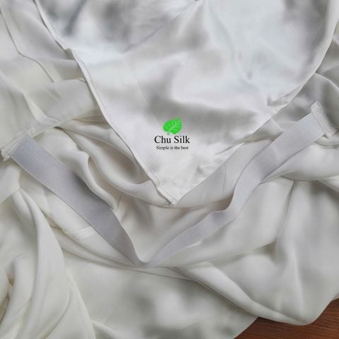  Ga giường/drap phủ lụa tơ tằm cao cấp Chu Silk - Ga giường/drap phủ lụa nguyên chất định lượng 19 momme thuần Việt Nam 