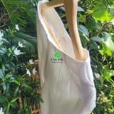  Quần tơ tằm nguyên bản màu trắng cạp liền 