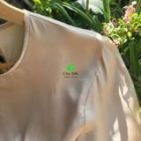  Áo sơ mi tơ tằm tự nhiên màu be 