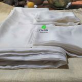  Bộ vỏ chăn gối tơ tằm Chu Silk màu trắng mộc tự nhiên không nhuộm, định lượng dày 12momme 