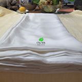  Bộ vỏ chăn gối tơ tằm Chu Silk màu trắng mộc tự nhiên không nhuộm, định lượng dày 12momme 