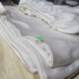  Bộ vỏ chăn ga gối tơ tằm Chu Silk màu trắng mộc tự nhiên không nhuộm, định lượng dày 19momme 
