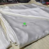  Bộ vỏ chăn ga gối tơ tằm Chu Silk màu trắng mộc tự nhiên không nhuộm, định lượng dày 19momme 