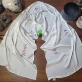  Khăn choàng tơ tằm cao cấp thêu tay độc bản 