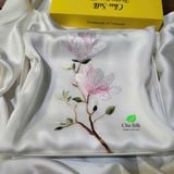  Khăn choàng tơ tằm cao cấp thêu tay độc bản 