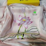  Khăn choàng tơ tằm cao cấp thêu tay độc bản 