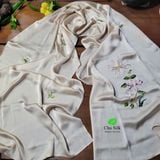  Khăn choàng tơ tằm cao cấp thêu tay độc bản 